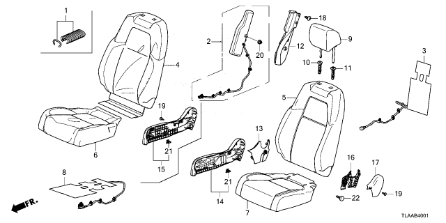 2022 Honda CR-V MODULE, R- SIDE Diagram for 78050-TLA-A92