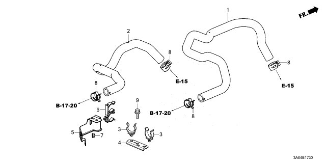 2023 Honda CR-V HOSE A, WATER Diagram for 79721-3A0-A00