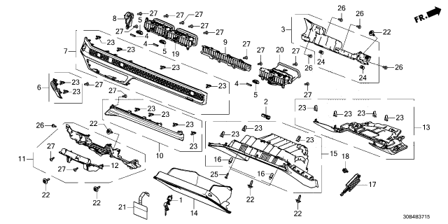 2023 Honda Accord Hybrid BOX ASSY- *NH900L* Diagram for 77501-30A-A11ZA