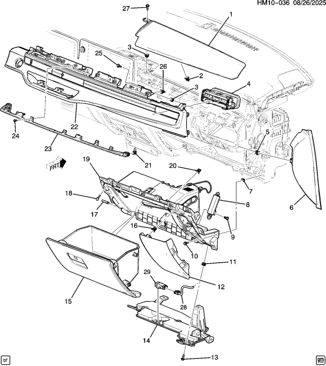 2025 Honda Prologue COMPARTMENT *103H* Diagram for 86588751