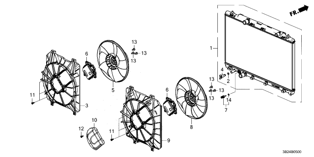 2023 Honda CR-V Hybrid SHROUD Diagram for 19015-69F-A01