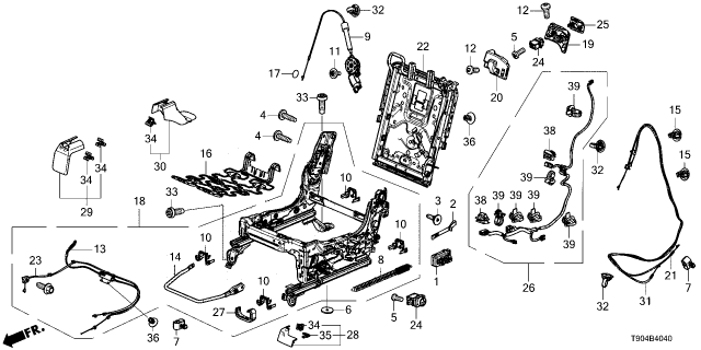 2025 Honda Pilot BAR ASSY-, TOWEL Diagram for 81384-TYA-A21