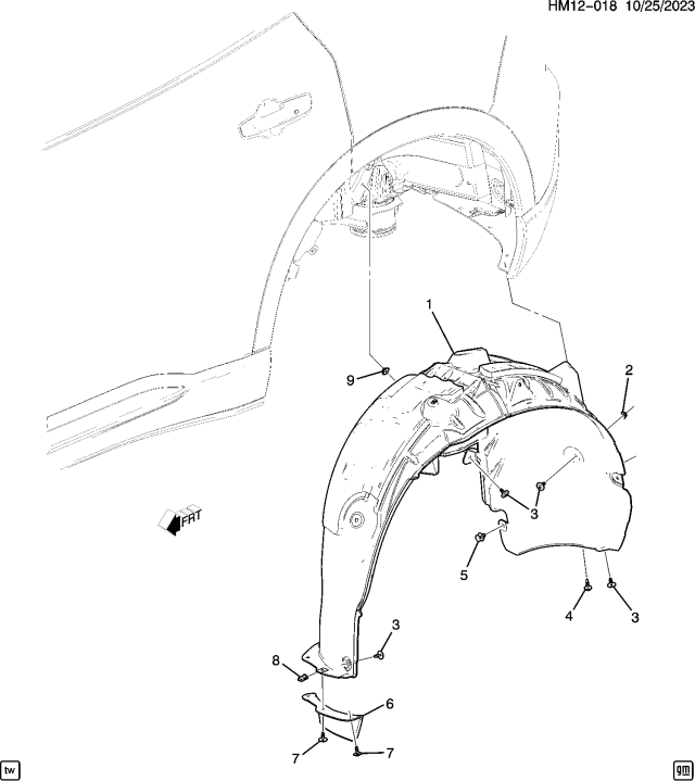 2025 Honda Prologue LINER, L- RR- W/H Diagram for 85106354
