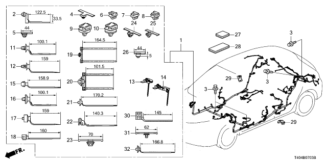 2025 Honda Civic 5 Door Sport CVT Wire Harness Diagram 4