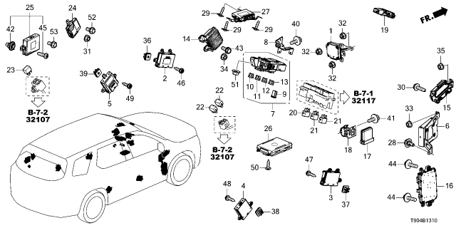 2025 Honda Pilot DOOR UNIT, DRIVER Diagram for 35080-T90-AA1