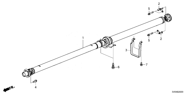 2025 Honda HR-V SHAFT, PROPELLER Diagram for 40100-3W1-A01