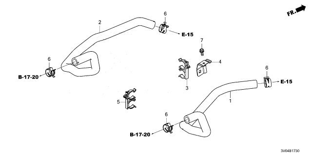 2024 Honda HR-V HOSE A, WATER Diagram for 79721-3W0-A00