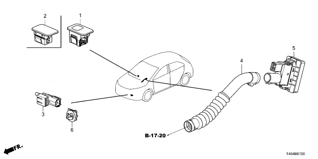 2022 Honda Civic SENSOR, HUMIDITY Diagram for 80590-T20-A41