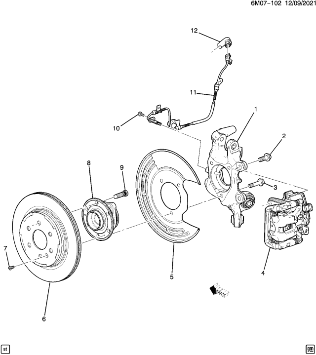 2024 Honda Prologue 5 Door EX AWD 1AT Suspension - Rear-Knuckle Details Diagram 2