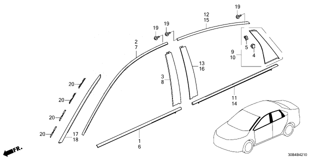 2023 Honda Accord Hybrid GARN, L- FR Diagram for 72470-30A-A11