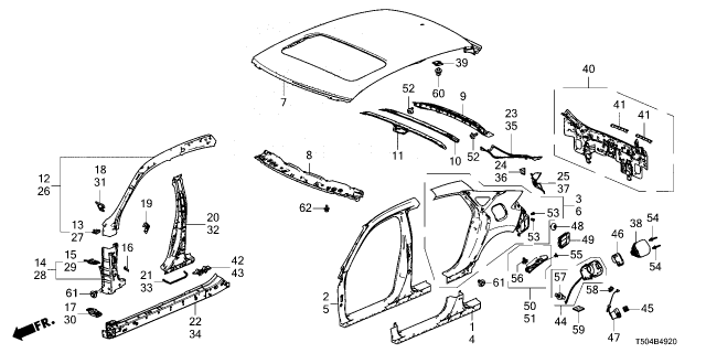 2026 Honda Civic Hybrid LID, FUEL FILLER Diagram for 63910-T43-J10ZZ