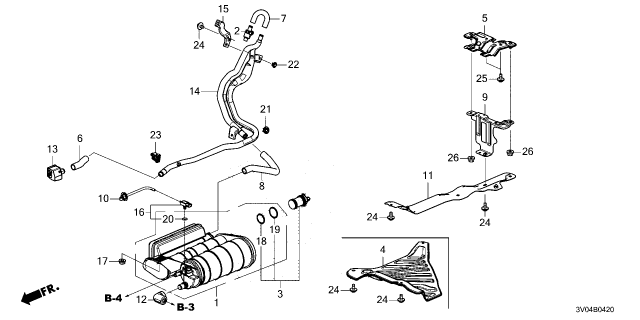 2024 Honda HR-V CANISTER ASSY Diagram for 17011-3W0-A01
