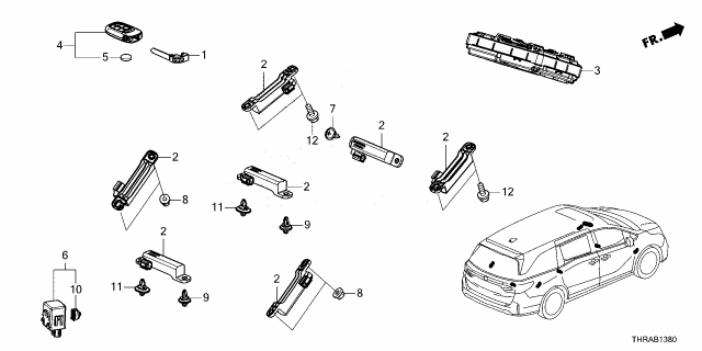 2026 Honda Odyssey MODULE UNIT Diagram for 38800-THR-AU2