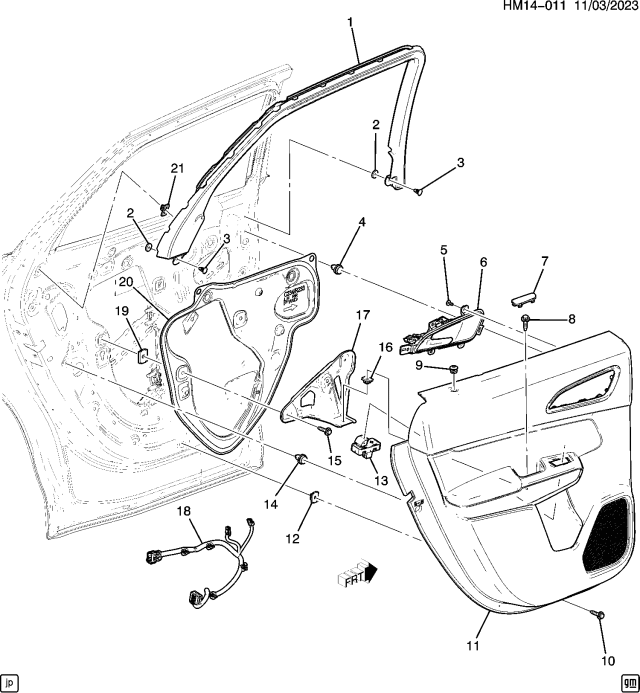 2025 Honda Prologue TRIM, R- RR- *103H* Diagram for 85686172