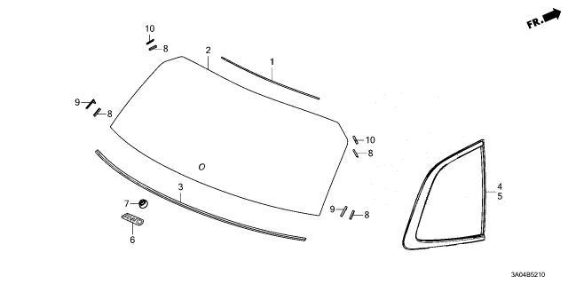 2023 Honda CR-V RUBBER A, RR Diagram for 73226-3A0-J01