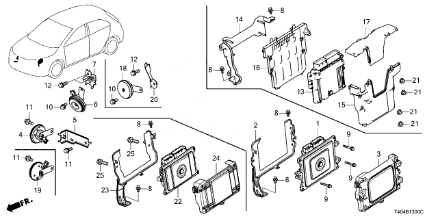 2024 Honda Civic ELECTRONIC CONTROL U Diagram for 37820-64A-AG2