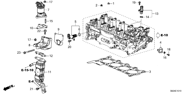 2023 Honda CR-V Hybrid VALVE ASSY-, E-EGR Diagram for 18710-6C1-A02