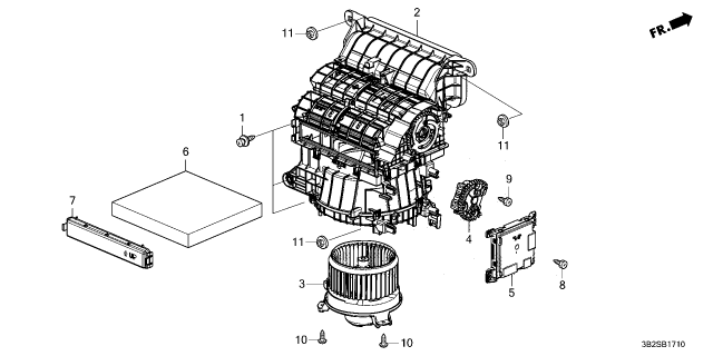 2025 Honda CR-V Hybrid BLOWER SUB-ASSY Diagram for 79305-3A0-A51