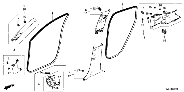 2026 Honda HR-V SEAL, RR Diagram for 72815-3W0-A01