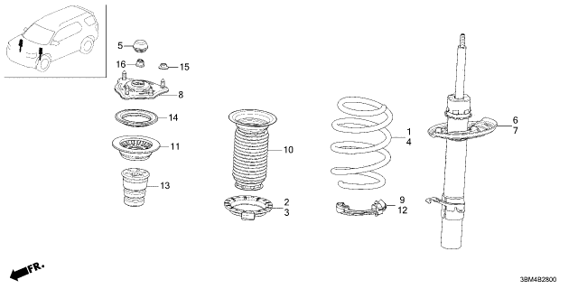 2026 Honda Passport SPRING, R- FR Diagram for 51401-3BM-A01
