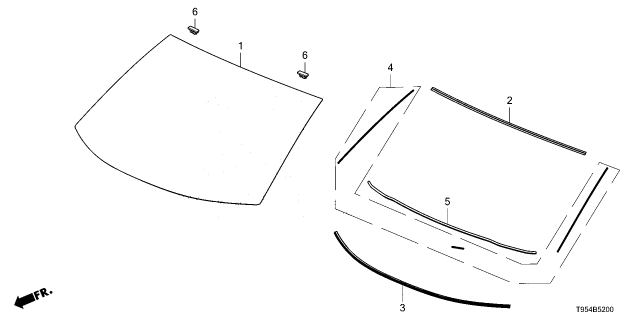 2025 Honda CR-V GLASS SET, FR Diagram for 73111-3A0-306