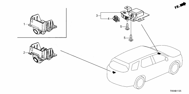 2023 Honda Pilot CAMERA ASSY-, RR Diagram for 36530-T90-A02