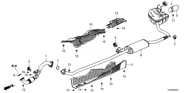 2023 Honda HR-V MUFFLER, EX Diagram for 18307-3W0-A51