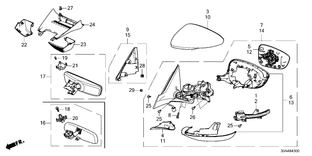 2024 Honda Accord HOUSING CAP *NH932M* Diagram for 76201-TVA-A01YB