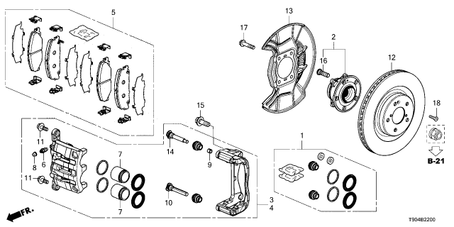 2024 Honda Pilot CAP, BLEEDER Diagram for 45219-T90-A01