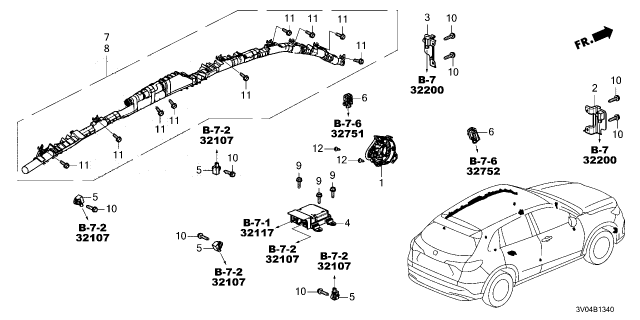 2026 Honda HR-V SRS UNIT Diagram for 77960-3W0-A81