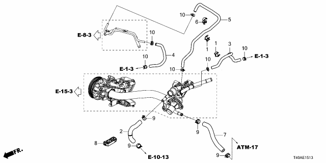 2026 Honda Civic HOSE, TH BODY IN Diagram for 19507-6MD-A00