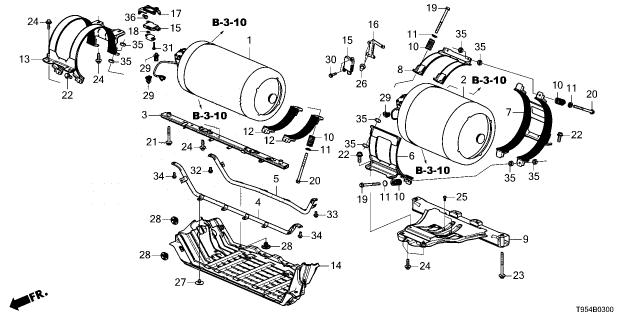 2025 Honda CR-V SENSOR, HYDROGEN (1) Diagram for 3K600-6GS-A01