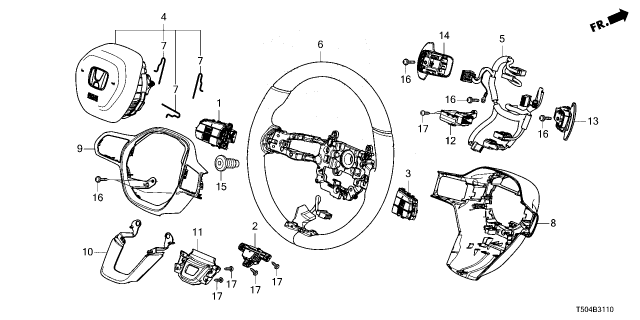 2026 Honda Civic Hybrid GRIP *NH585L* Diagram for 78501-T20-A22ZD
