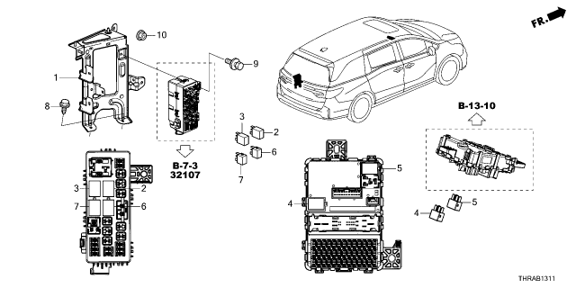 2026 Honda Odyssey 5 Door Elite 10AT Control Unit (Cabin) Diagram 2