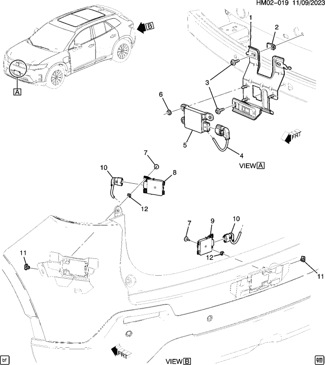 2024 Honda Prologue BRACKET ASM-FWD RANG Diagram for 86535843