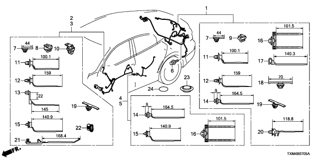 2022 Honda Insight 4 Door Touring CVT Wire Harness Diagram 6