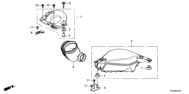 2025 Honda Pilot CHAMBER ASSY Diagram for 17230-6FB-A01