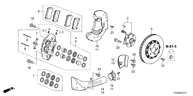 2023 Honda Civic BEARING ASSY-, FR Diagram for 44200-T60-A01