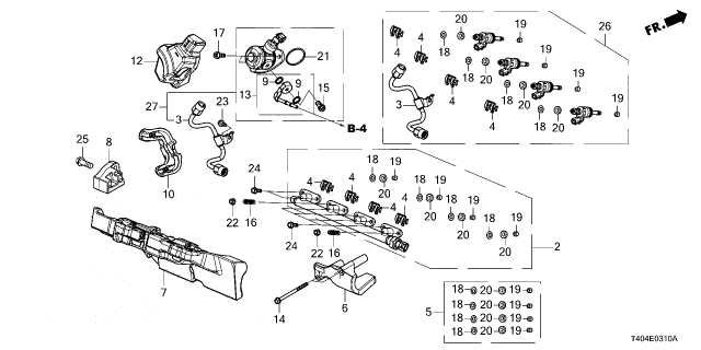 2023 Honda Civic BRACKET, JOINT PIPE Diagram for 16628-64A-A00