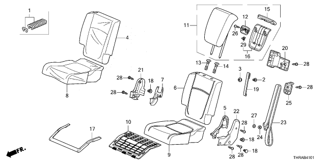 2026 Honda Odyssey CVR, R- RR- (TYPEW) Diagram for 82131-THR-L84ZR