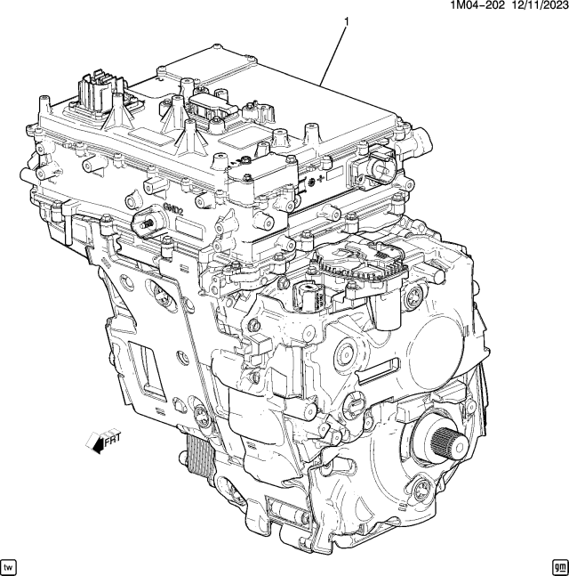 2025 Honda Prologue 5 Door EX 2WD 1AT AT Automatic Transaxle - Front Assembly Diagram 2