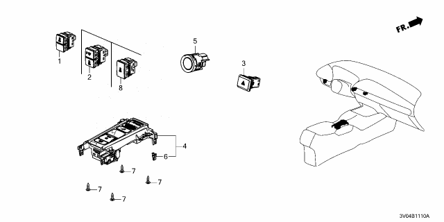 2024 Honda HR-V SW, MODE & HDC & EPB Diagram for 35730-3V0-D01