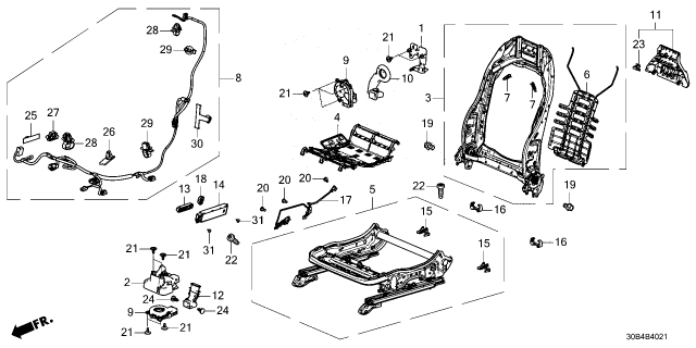 2024 Honda Accord Hybrid DUCT COMP R, FR Diagram for 81219-30A-A81