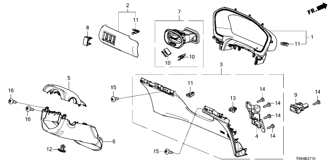 2024 Honda Pilot OUTLET *NH1252L* Diagram for 77630-T90-A02ZA