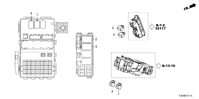 2025 Honda Civic 4 Door LX CVT Control Unit (Cabin) Diagram 2