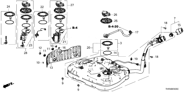 2023 Honda Odyssey SET Diagram for 17045-THR-A10