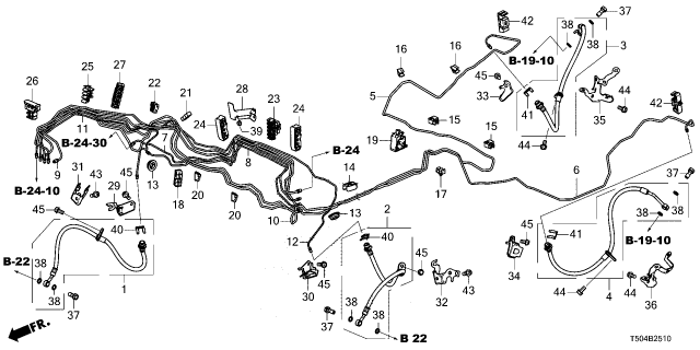 2025 Honda Civic Hybrid HOSE SET, R- RR Diagram for 01466-T61-A00