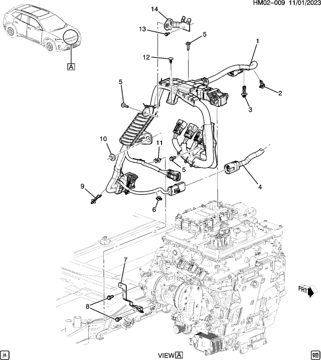 2024 Honda Prologue BRKT, ENG WRG HARN Diagram for 84944576