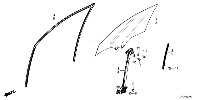 2023 Honda HR-V REGULATOR, L- FR Diagram for 72250-3W0-A01