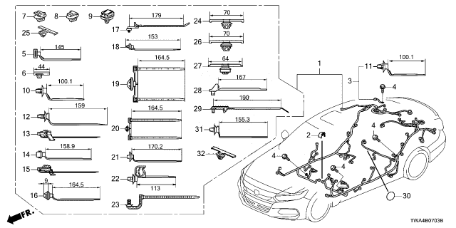 2022 Honda Accord Hybrid 4 Door Hybrid CVT Wire Harness Diagram 4